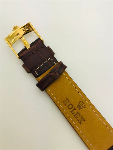 beige leather rolex watch strap|genuine Rolex leather straps.